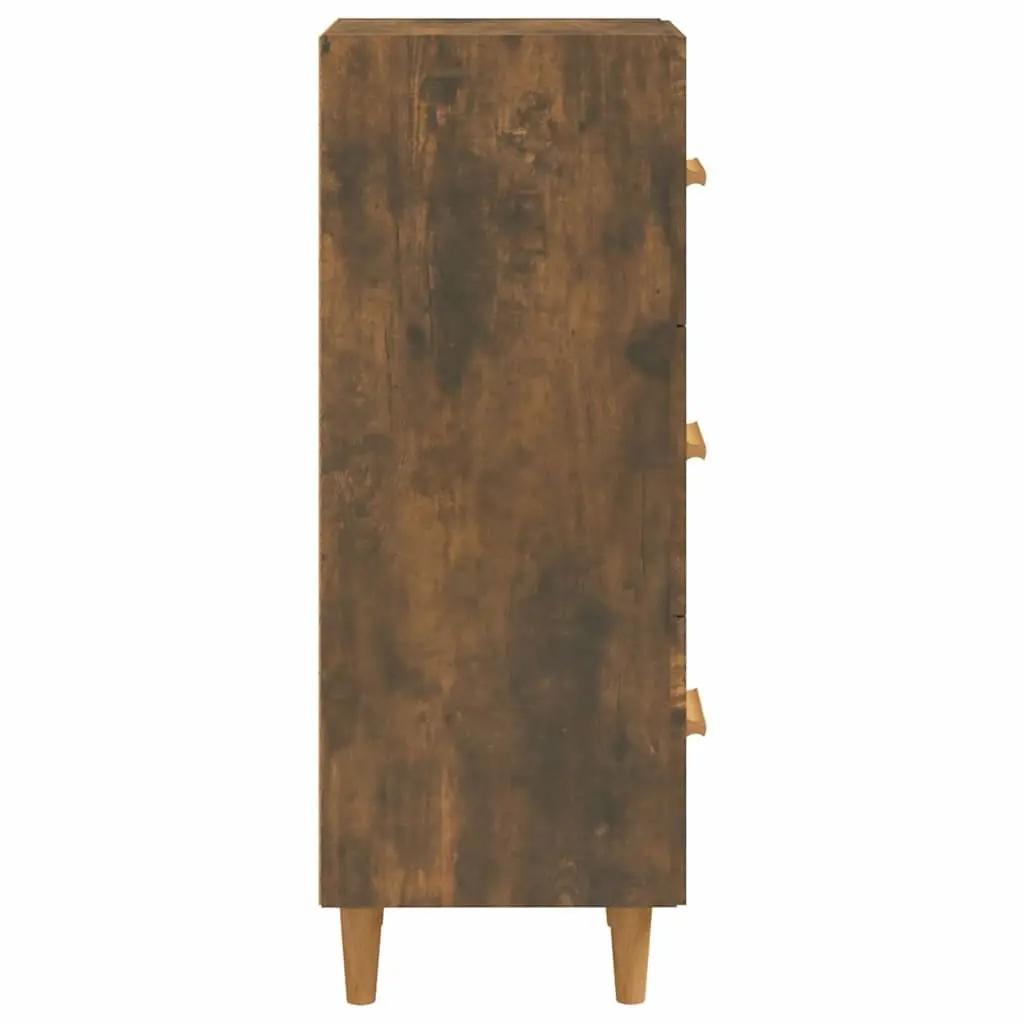Sideboard Brown Storage Cabinet 3 Drawers Engineered Wood 34.5x34x90cm