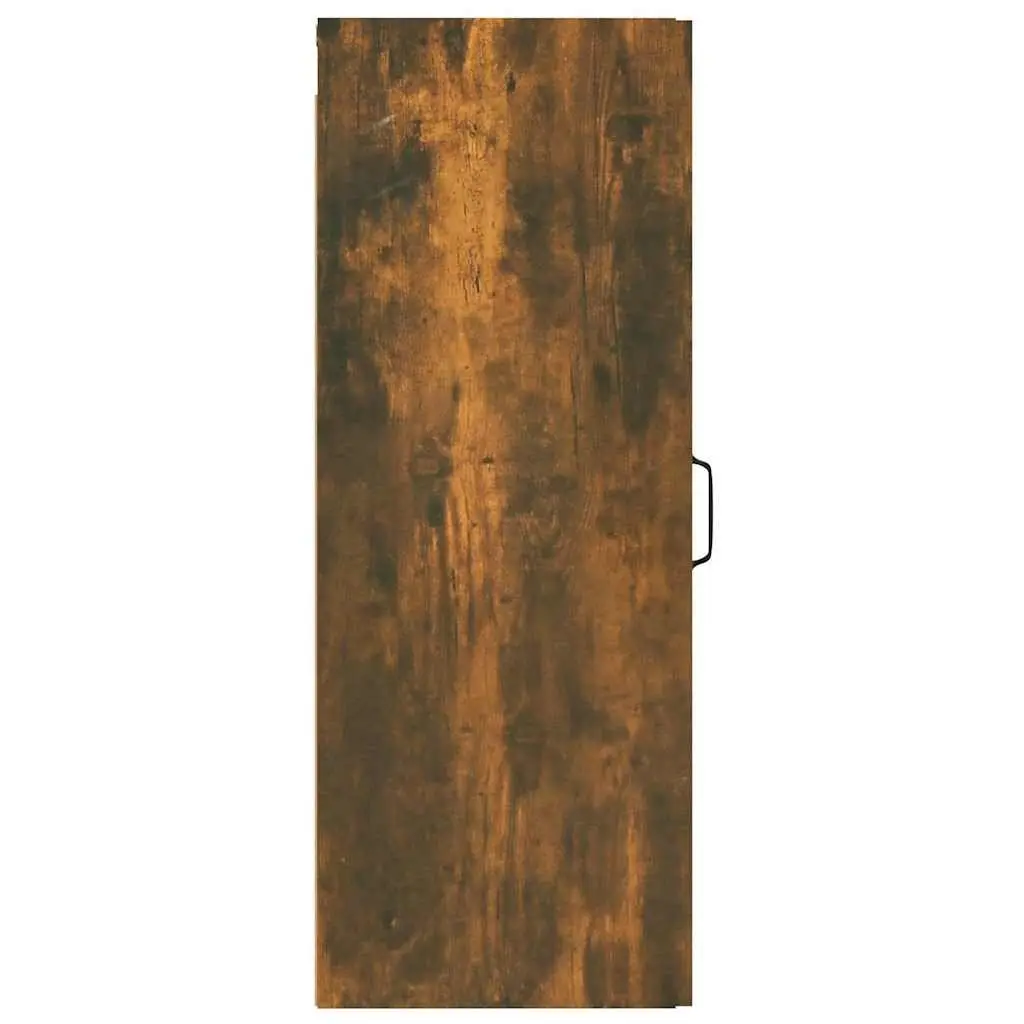 Wall-Mounted Cabinet Brown Engineered Wood 34cm Depth 34.5cm Width 90cm Height Storage Organizer