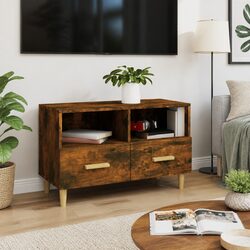 Smoked Oak TV Cabinet with Storage Drawers