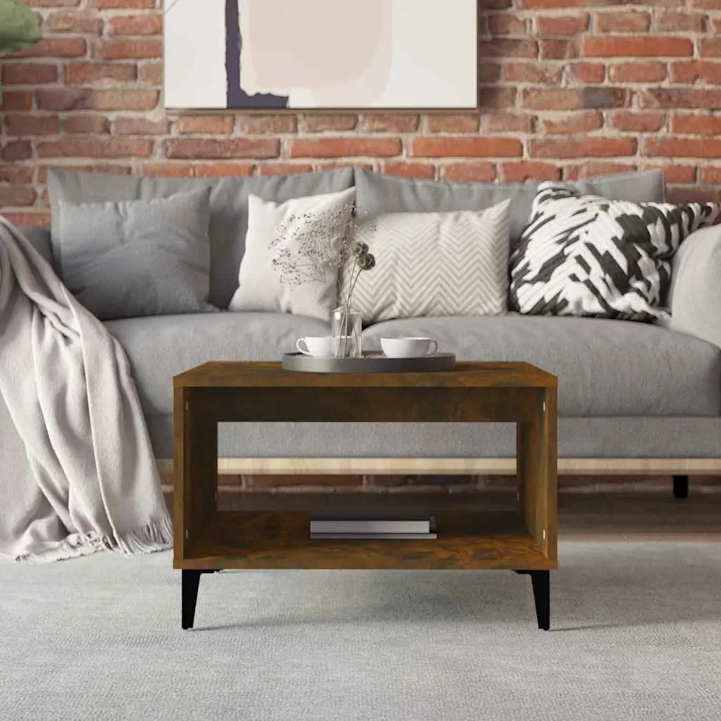 Coffee Table Brown Engineered Wood 60W x 50D x 40H cm