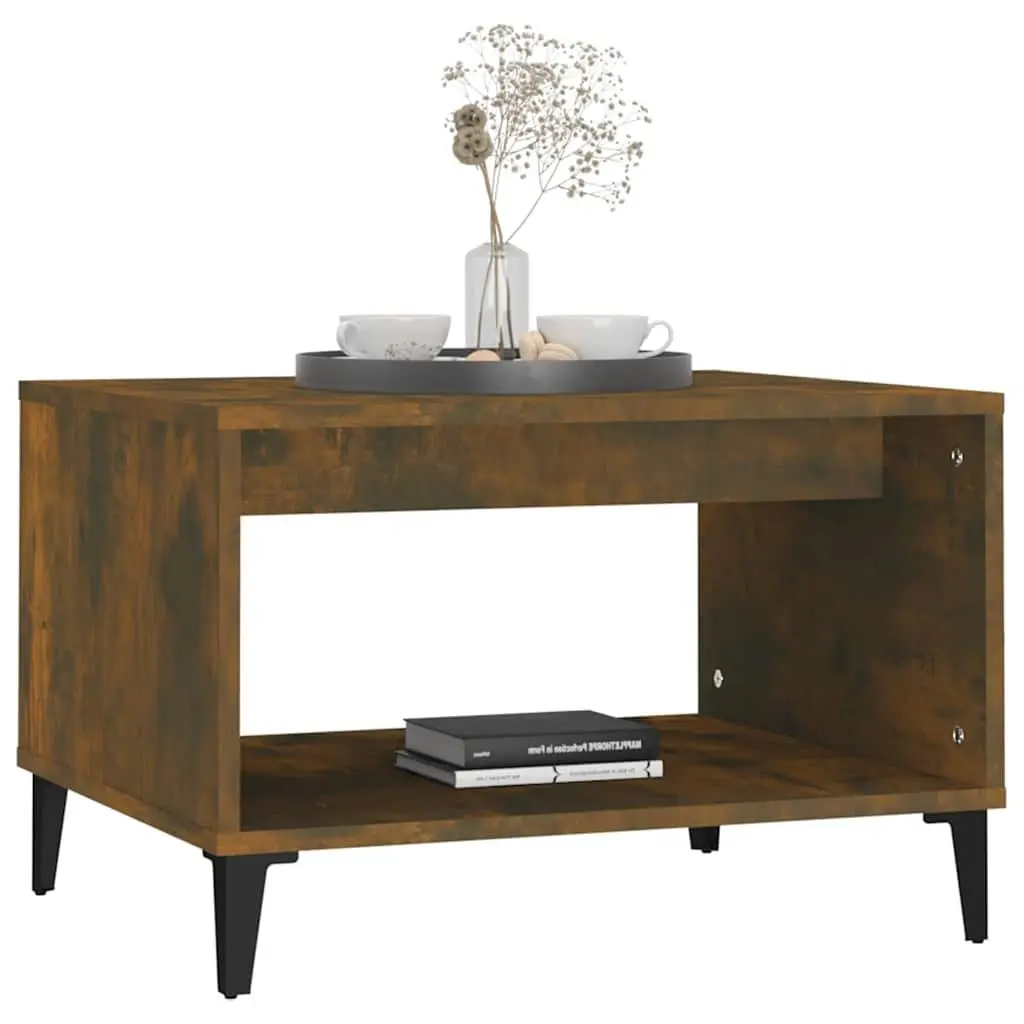 Coffee Table Brown Engineered Wood 60W x 50D x 40H cm