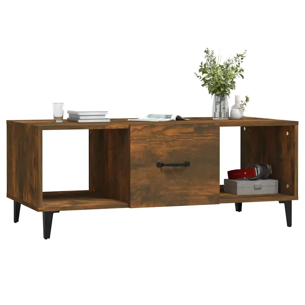 Coffee Table Brown Engineered Wood 102L x 50W x 40H cm