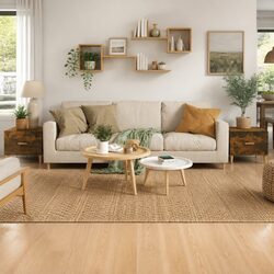 Smoked Oak Coffee Tables with Storage Drawers - Set of 2