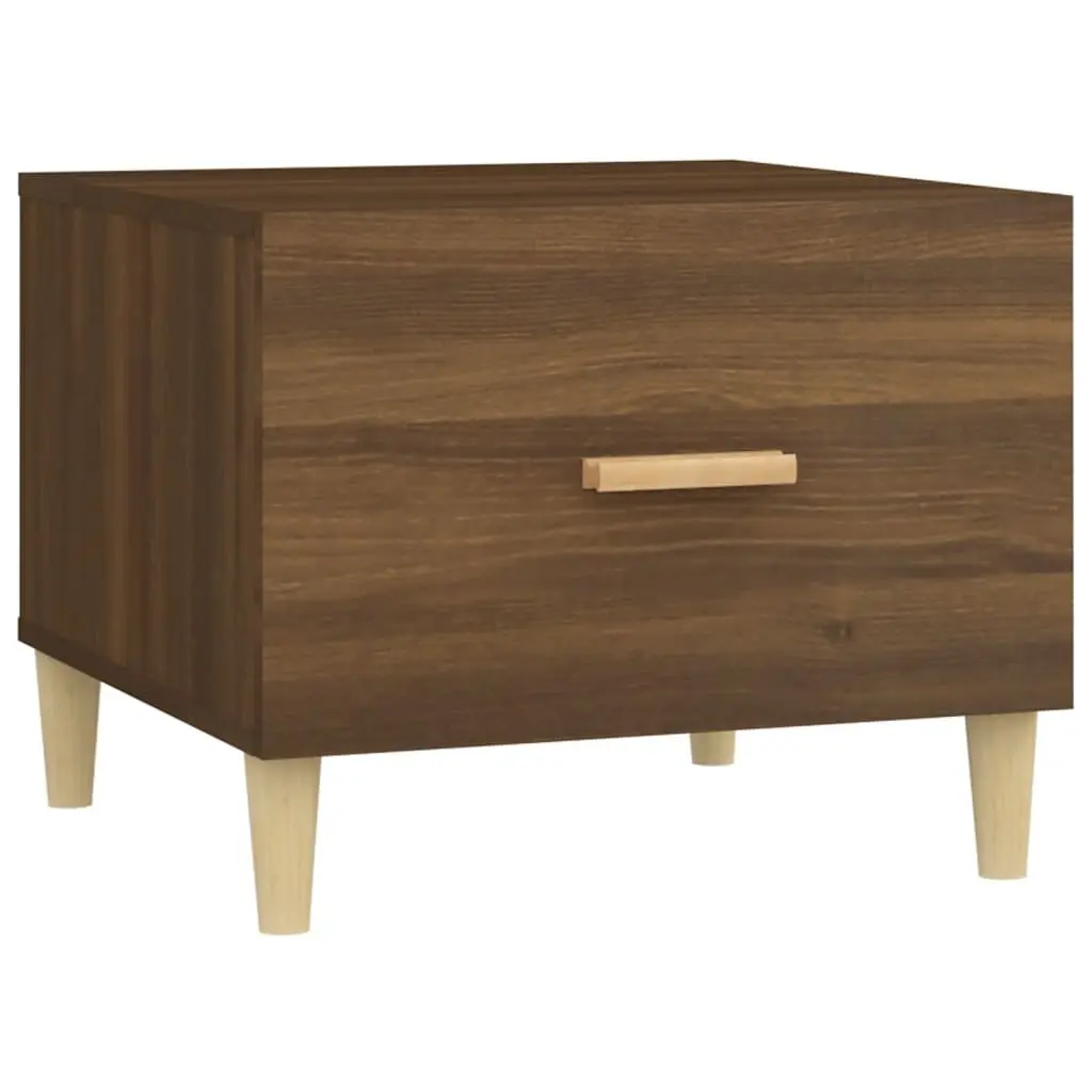 Coffee Tables 2 pcs Brown 50x50x40 cm Engineered Wood Side Tables with Drawers