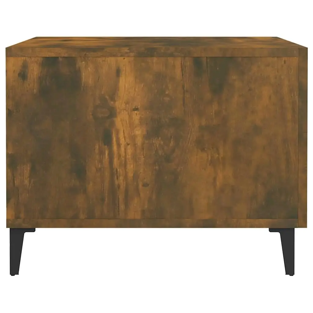 Coffee Tables Set of 2 Brown Engineered Wood with Metal Legs