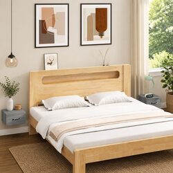 Floating Nightstand Set of 2 in Grey for Elegant Storage