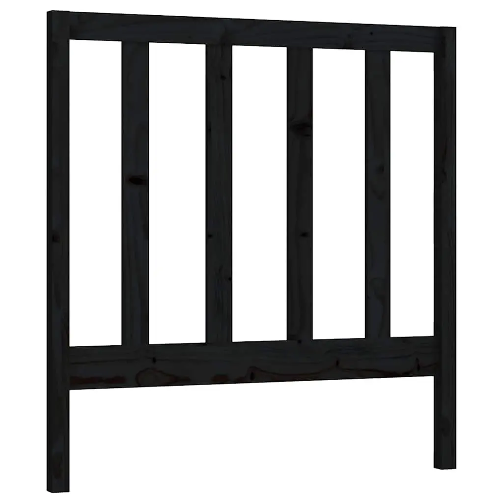 Solid Wood Pine Bed Headboard Black 96cm Bedroom Furniture Stylish Design
