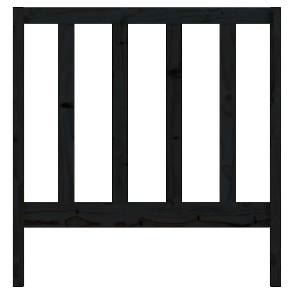 Solid Wood Pine Bed Headboard Black 96cm Bedroom Furniture Stylish Design