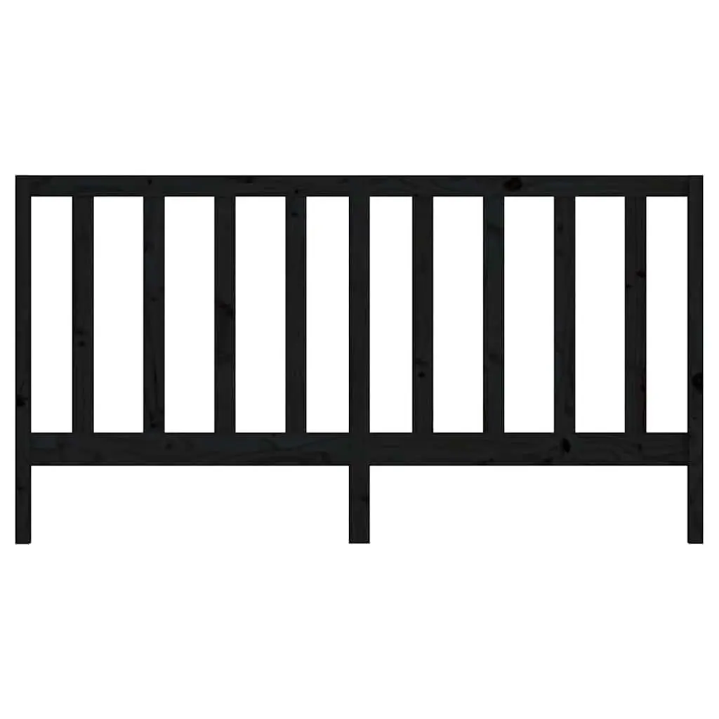 Pine Wood Bed Headboard Black 186cm Rustic Bedroom Furniture Decor
