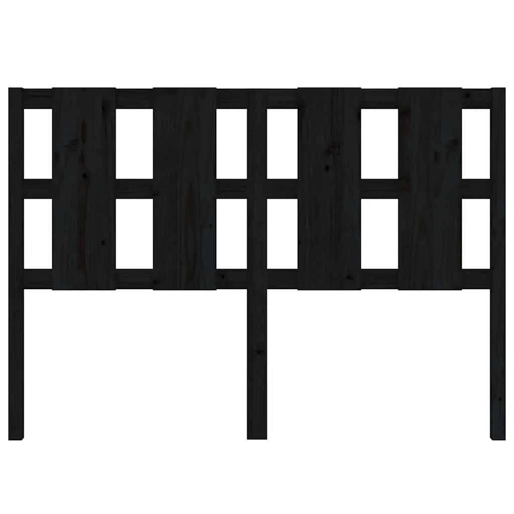 Bed Headboard Black 140.5 cm Solid Pine Wood Rustic Bedroom Furniture