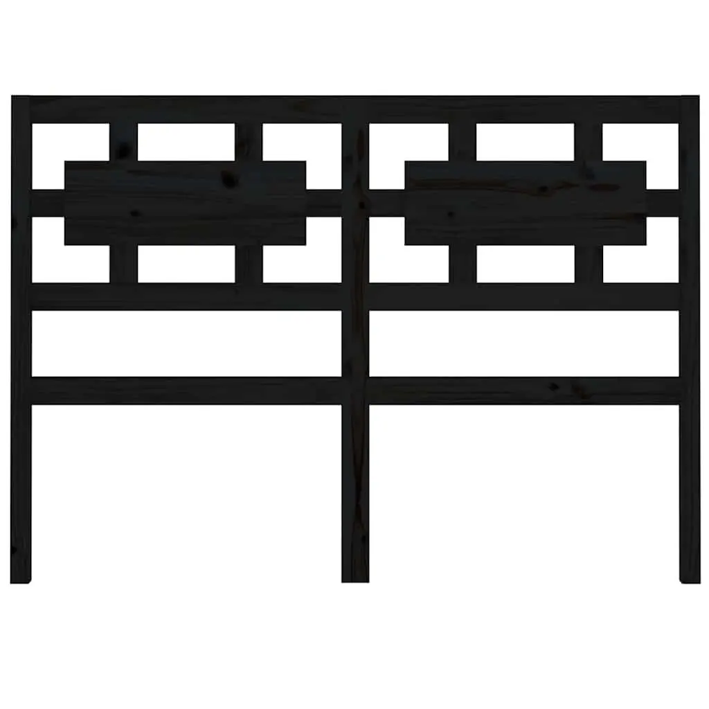Rustic Black Bed Headboard Solid Pine Wood 140.5 cm