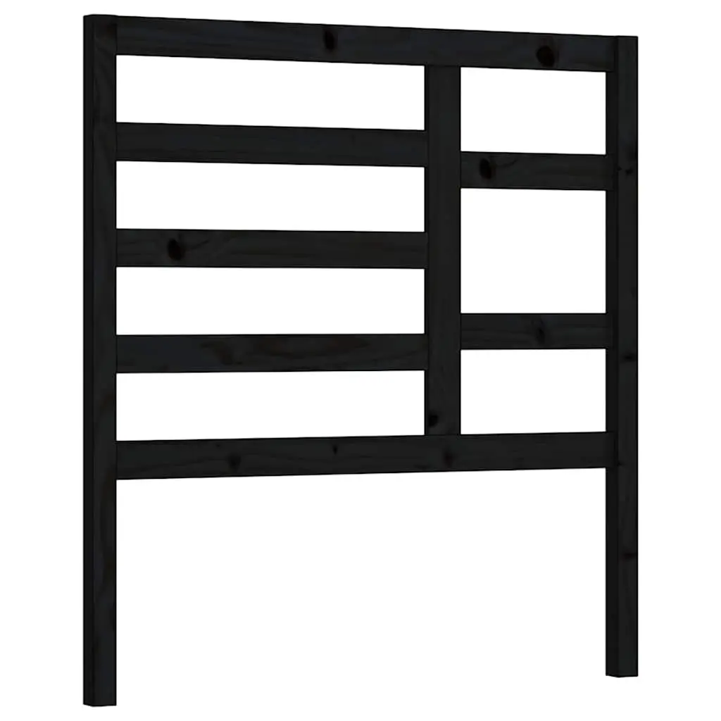Wooden Bed Headboard Black 96cm Solid Pine Wood