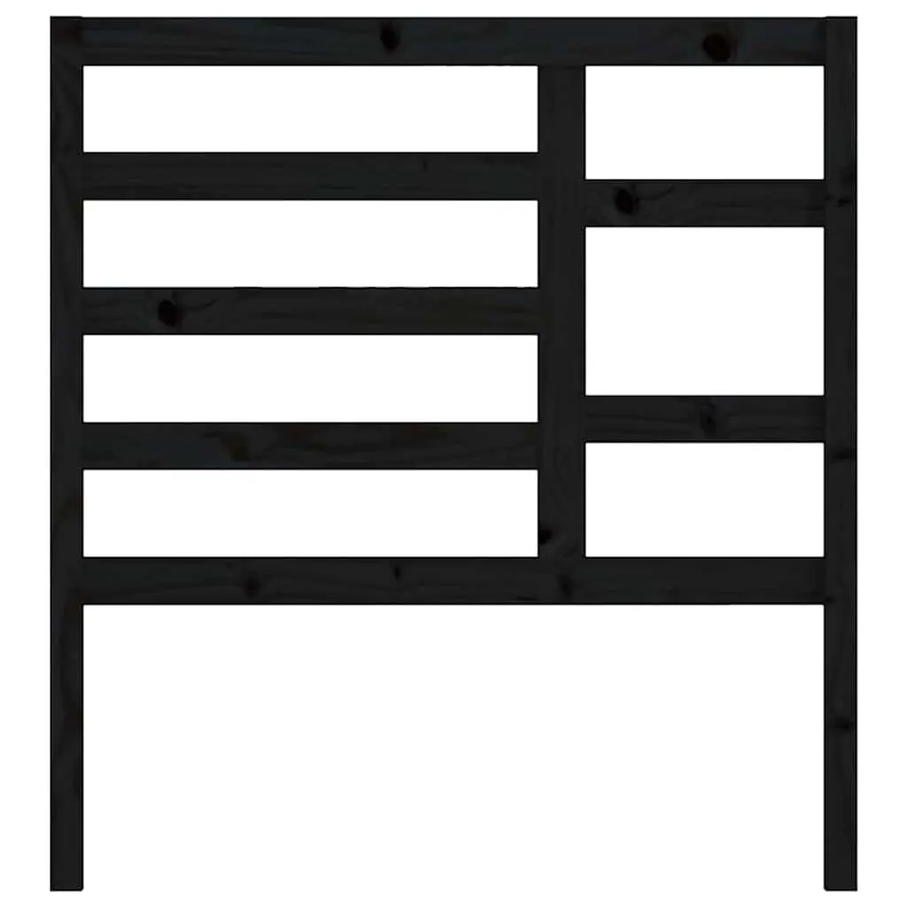 Wooden Bed Headboard Black 96cm Solid Pine Wood
