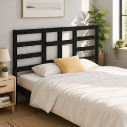 Black Pine Bed Headboard 141cm for Cozy Bedrooms