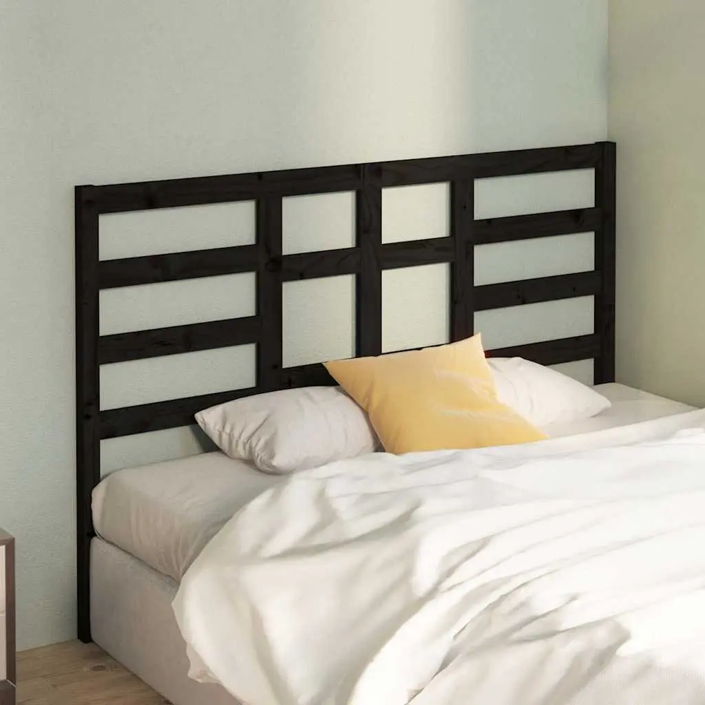 Solid Wood Black Pine Bed Headboard 141cm