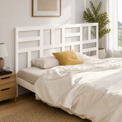 Inviting White Wooden Bed Headboard 186cm for Your Bedroom
