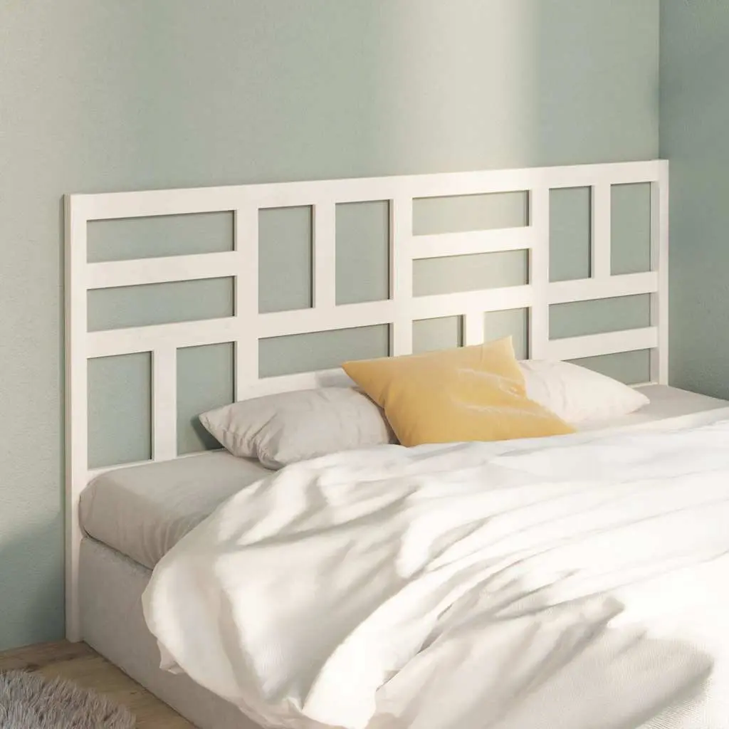 Pine Wood Headboard White 186cm Bedroom Furniture Wooden Panel