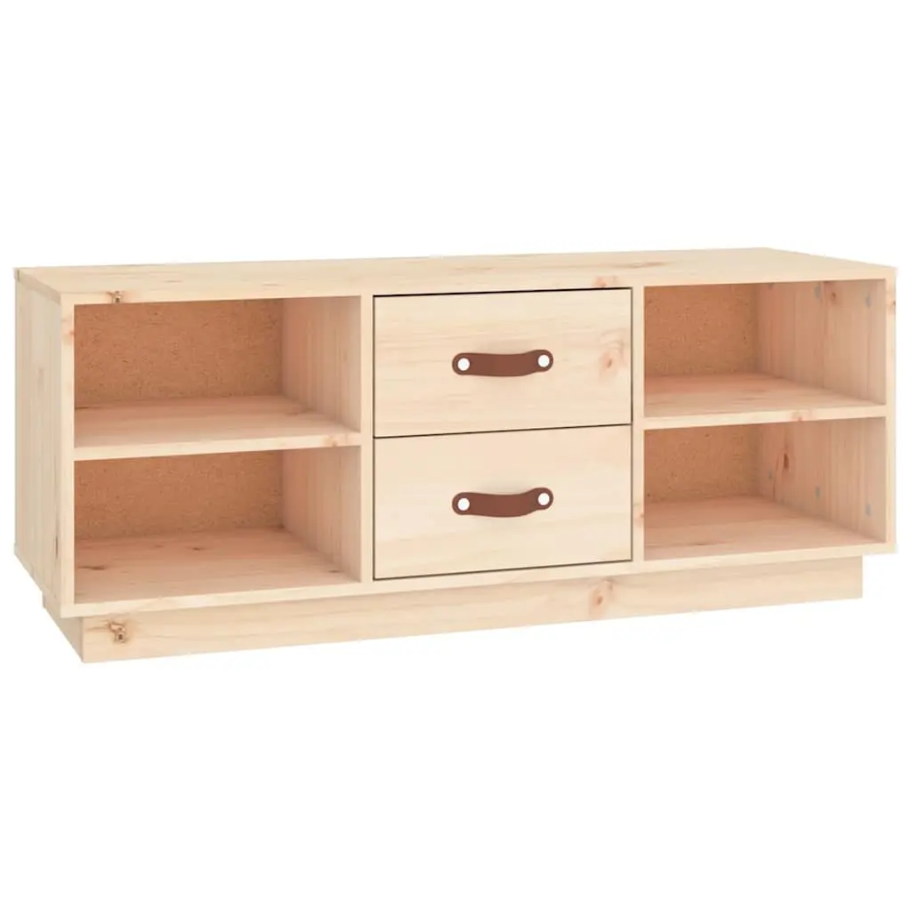 Solid Pine Wood TV Cabinet for Living Room Storage