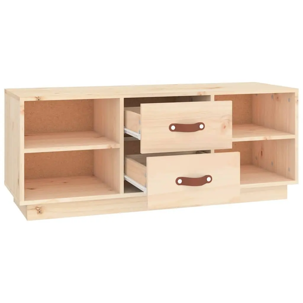 Solid Pine Wood TV Cabinet for Living Room Storage