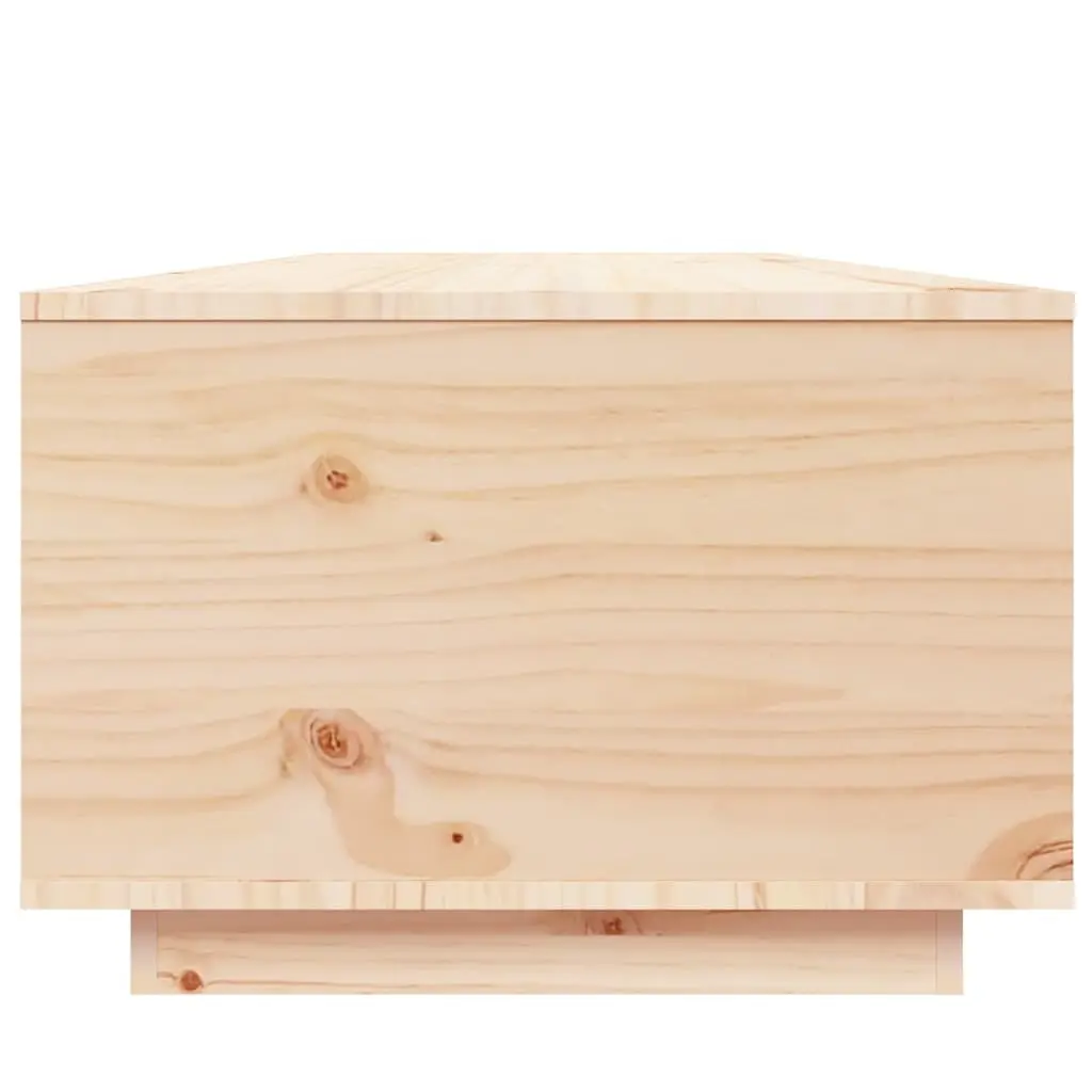 Coffee Table Modern 80x50x35.5 cm Solid Pine Wood with Storage Compartments