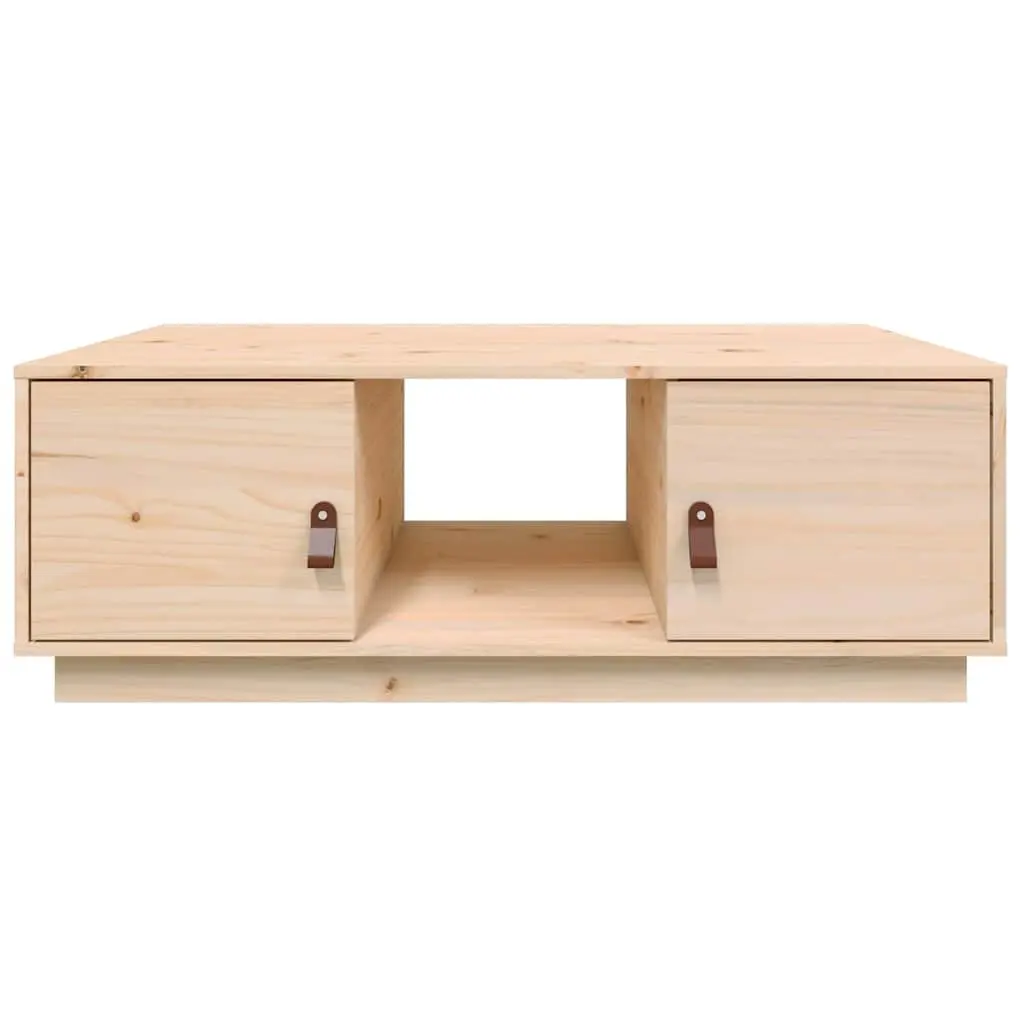 Coffee Table Modern 100x50x35 cm Solid Pinewood with Storage Compartments