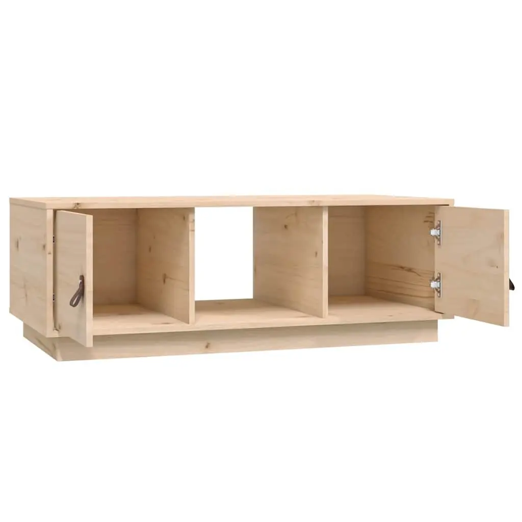 Coffee Table Modern 100x50x35 cm Solid Pinewood with Storage Compartments
