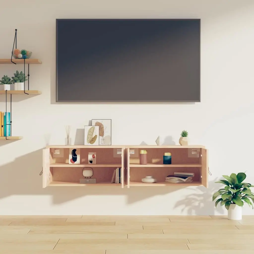 Wall Cabinets Brown 60x30x30 cm Solid Pine Wood 2 Piece