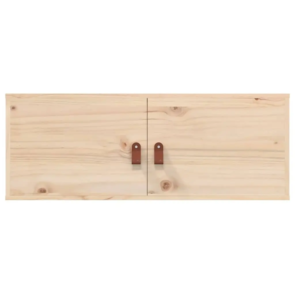 Wall Cabinet Brown 80x30x30 cm Solid Pine Wood Storage Hanging Shelf Organizer