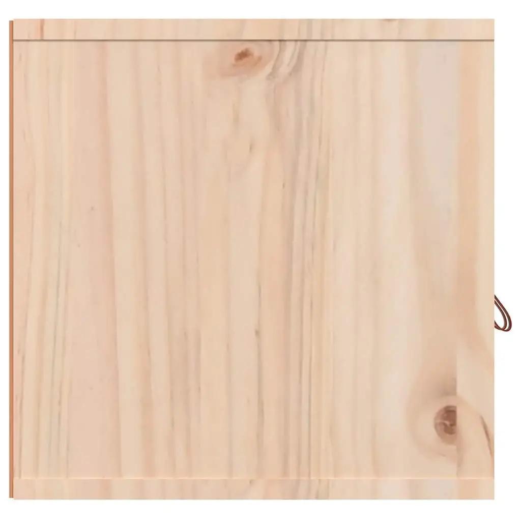 Wall Cabinet Brown 80x30x30 cm Solid Pine Wood Storage Hanging Shelf Organizer