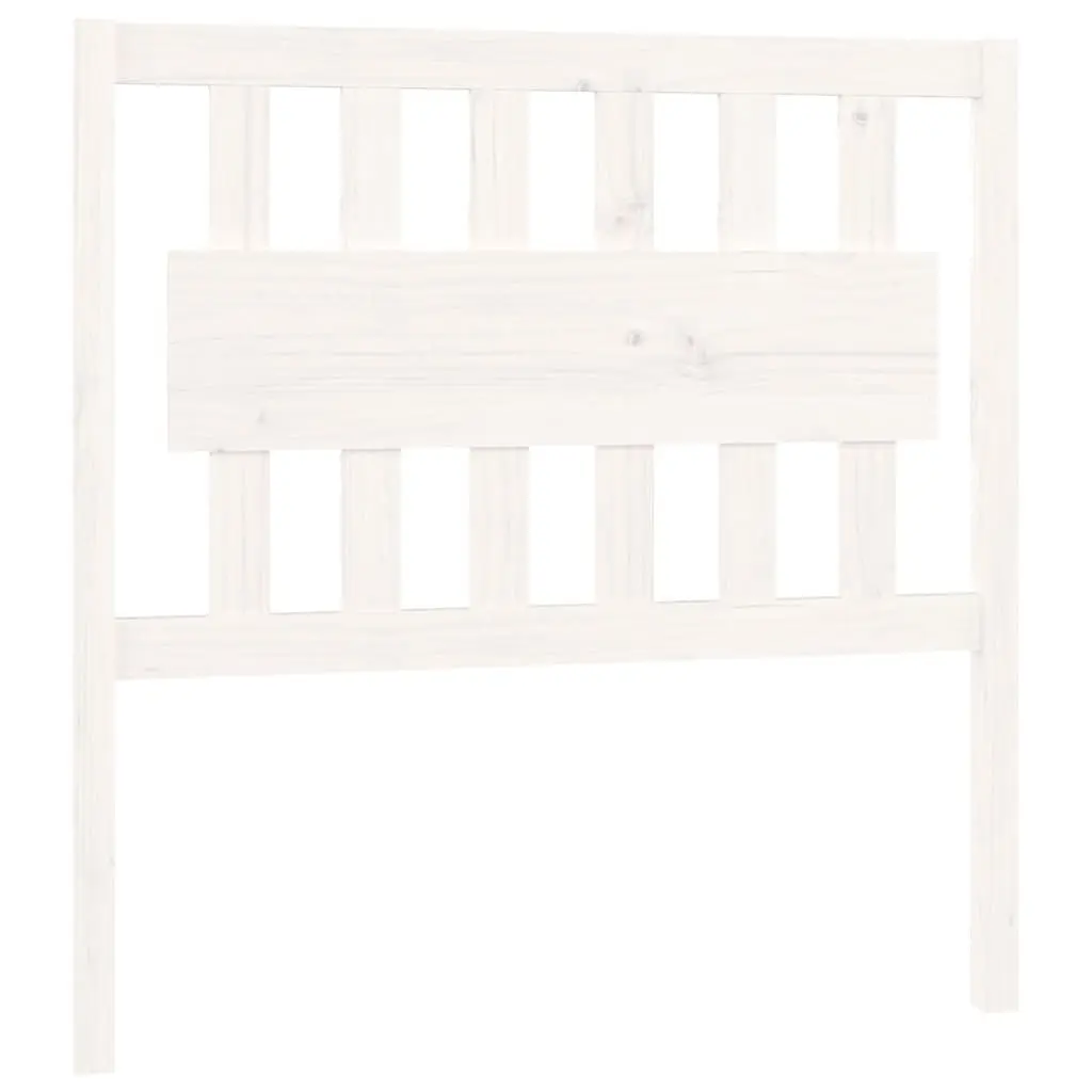 Bed Headboard White 95.5 cm Solid Pine Wood Rustic
