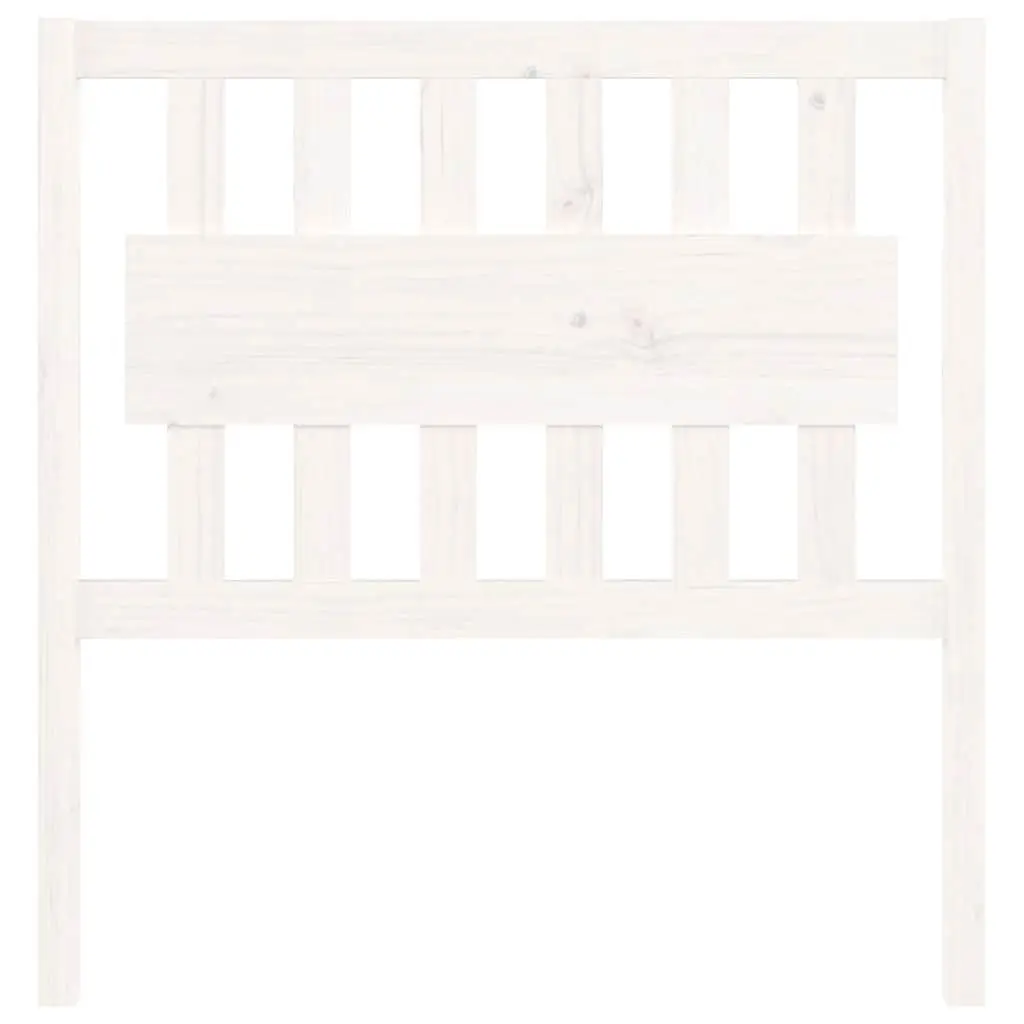 Bed Headboard White 95.5 cm Solid Pine Wood Rustic