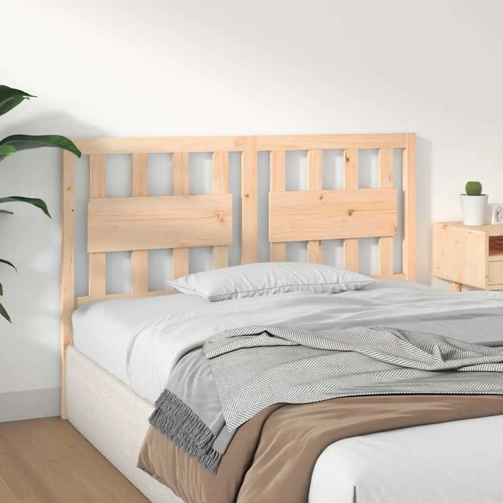 Wooden Bed Headboard Rustic 140.5 cm Brown Solid Pine Wood