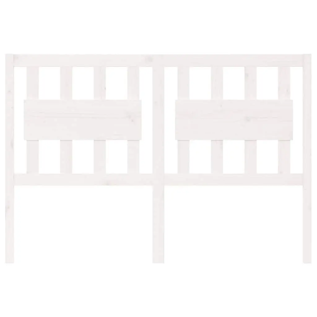 Bed Headboard White 140.5cm Solid Pine Wood Bedroom Furniture Rustic Design