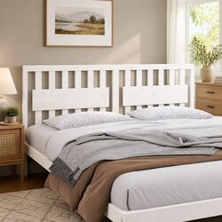 White Solid Pine Bed Headboard 185.5 cm