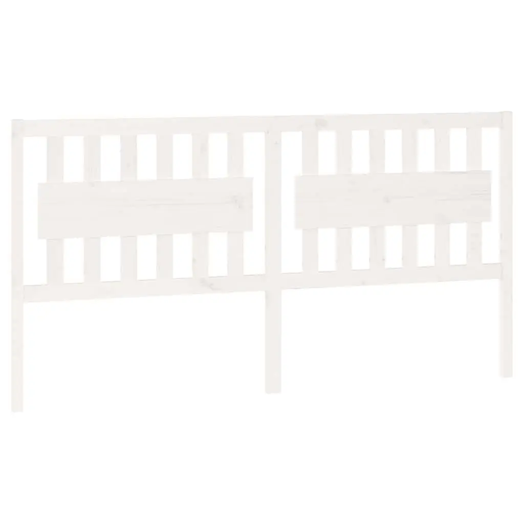 Solid Pine Wood Bed Headboard 185.5 cm White Classic Bedroom Furniture