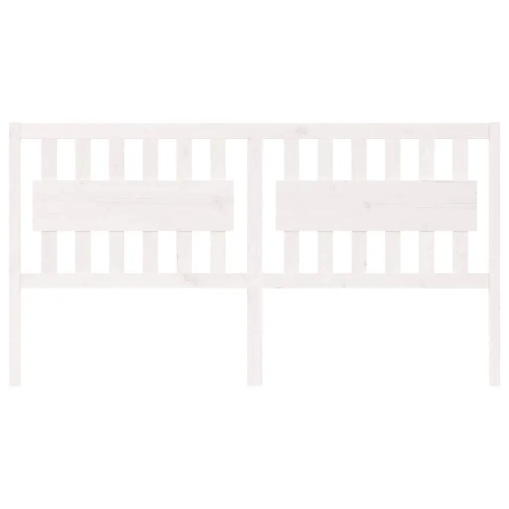 Solid Pine Wood Bed Headboard 185.5 cm White Classic Bedroom Furniture