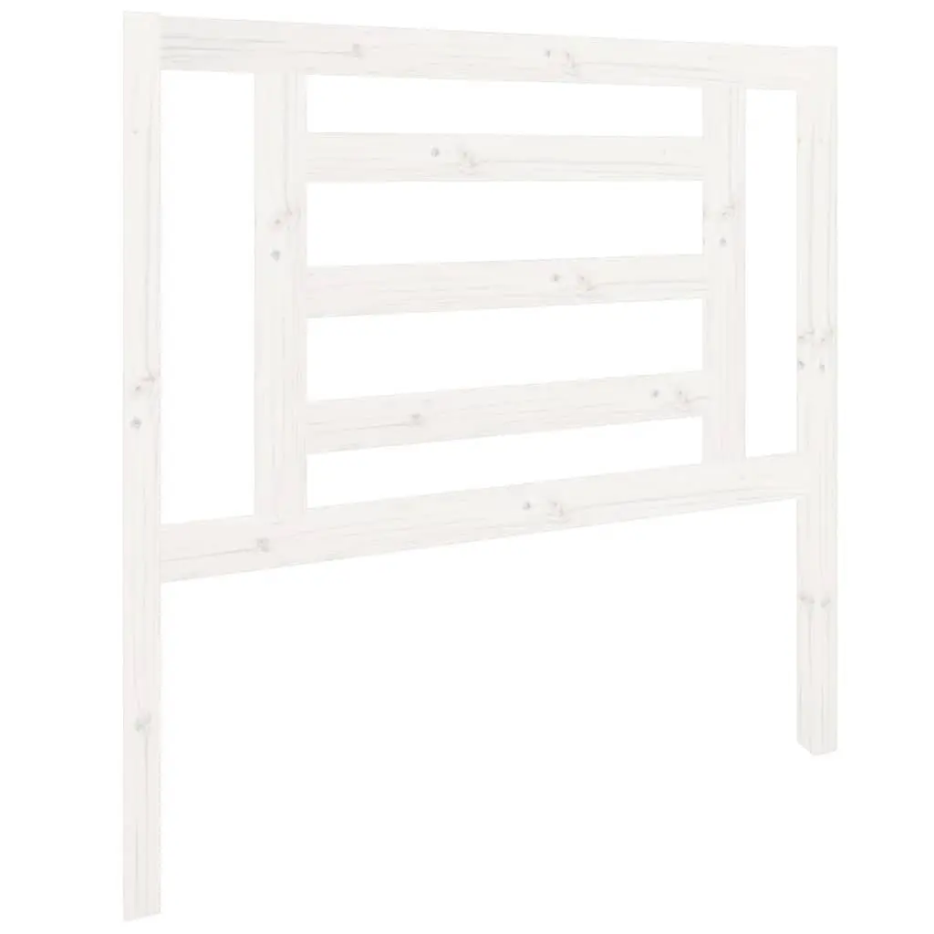 Bed Headboard White 96 cm Solid Pine Wood Slatted Design Bedroom Furniture