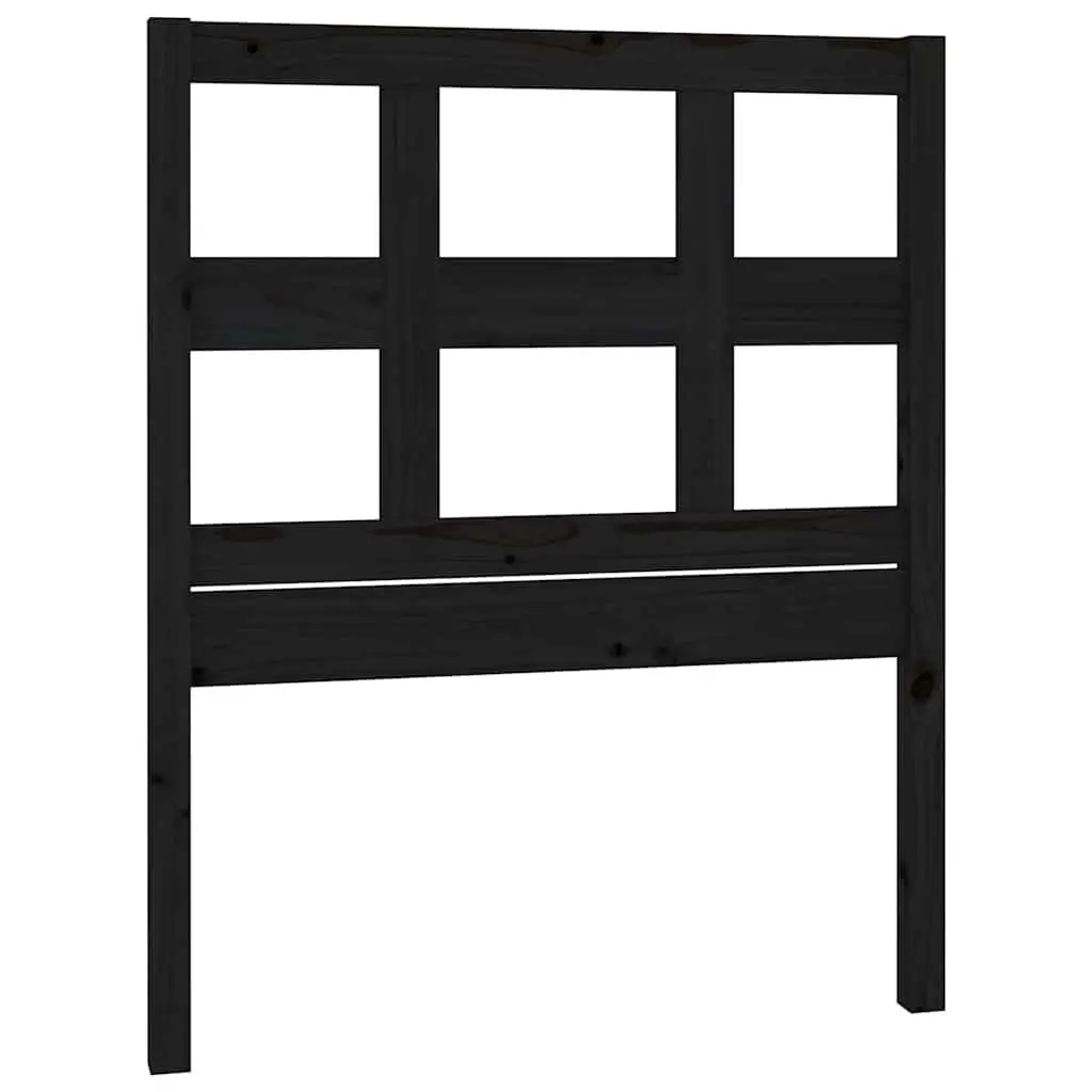 Bed Headboard Black 95.5cm Solid Pine Wood Rustic