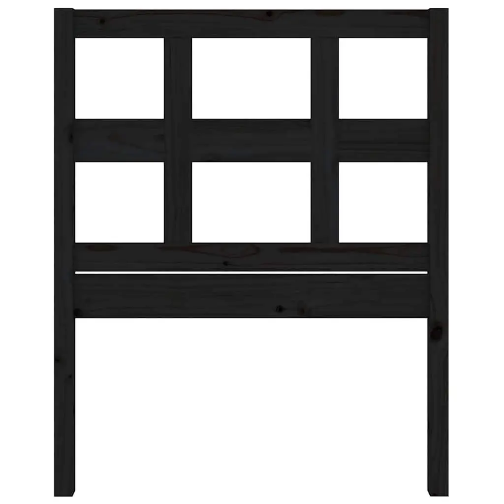 Bed Headboard Black 95.5cm Solid Pine Wood Rustic