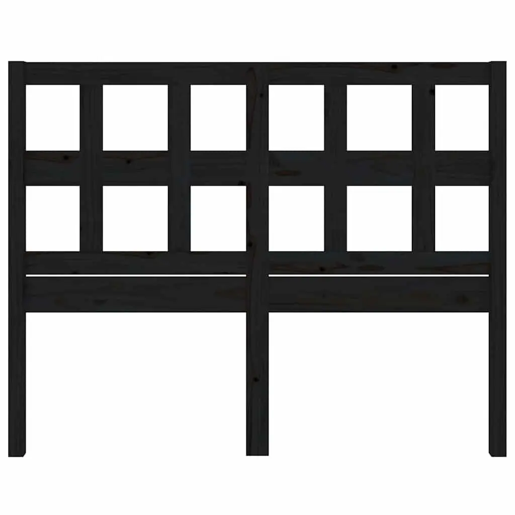 Black Solid Pine Wood Headboard 185.5cm for Bedrooms