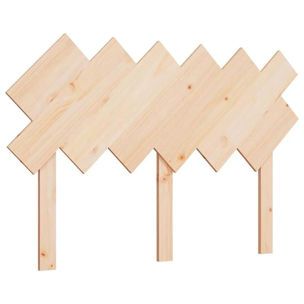 Rustic Solid Pine Wood Bed Headboard 132 cm Brown Furniture