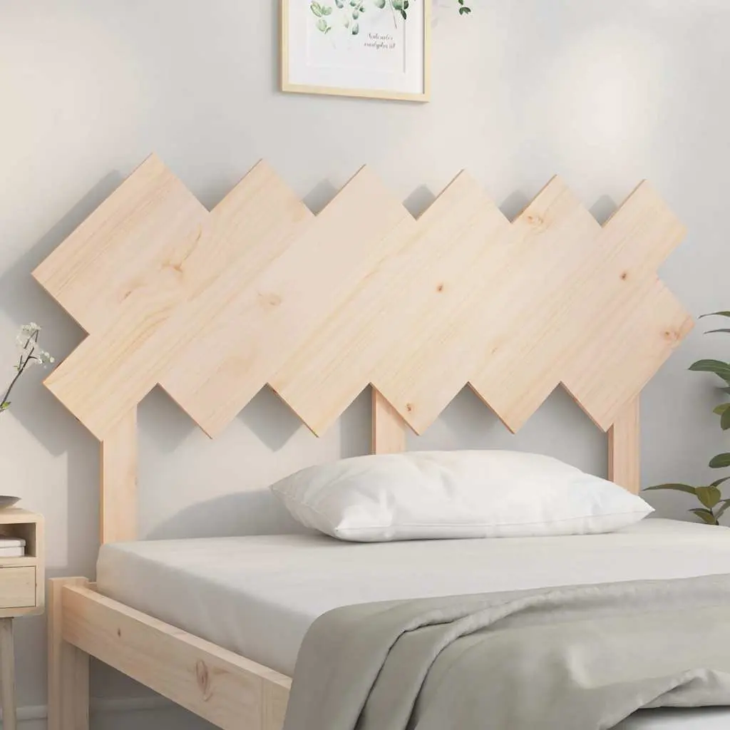 Rustic Solid Pine Wood Bed Headboard 132 cm Brown Furniture