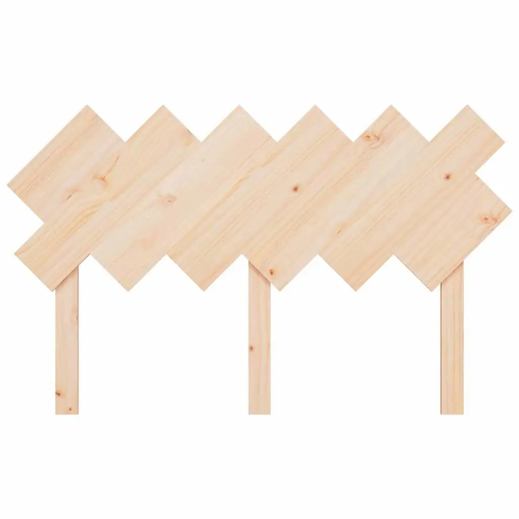Rustic Solid Pine Wood Bed Headboard 132 cm Brown Furniture