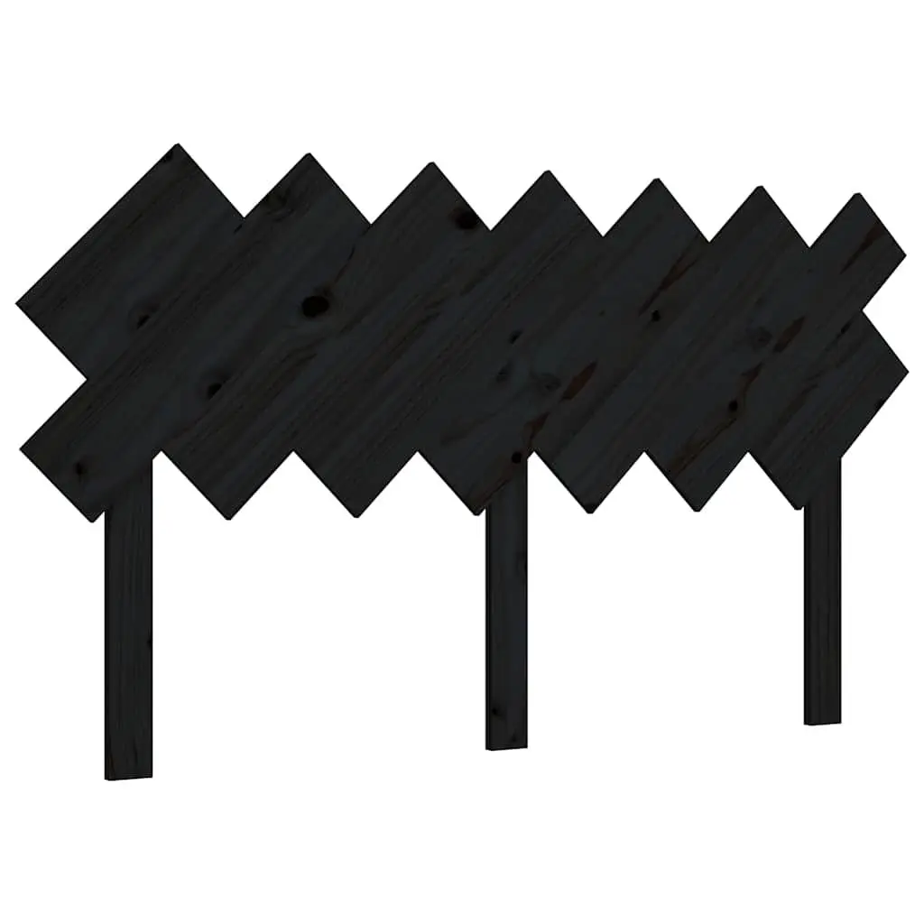 Bed Headboard Black 151.5 cm Solid Pine Wood Rustic Headboard