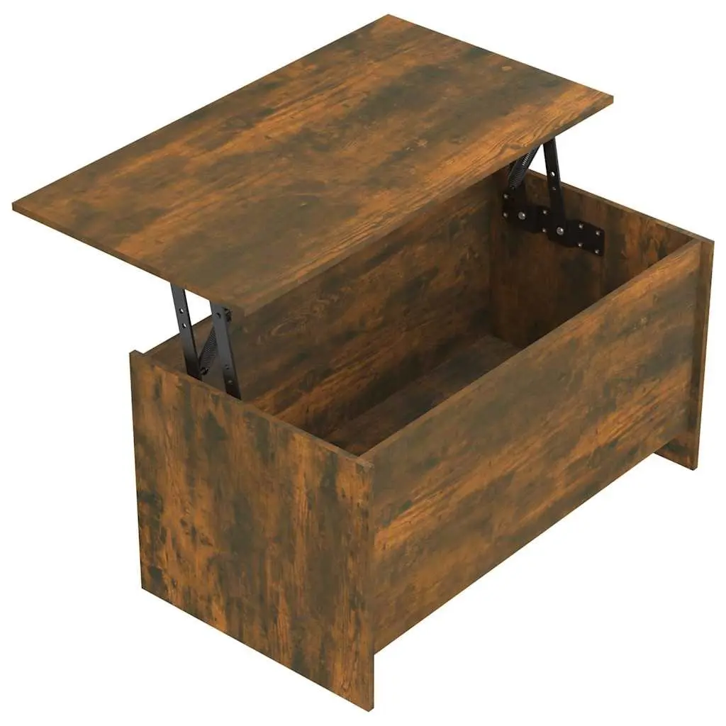 Coffee Table Modern Lift Top Storage Compartment Brown Engineered Wood