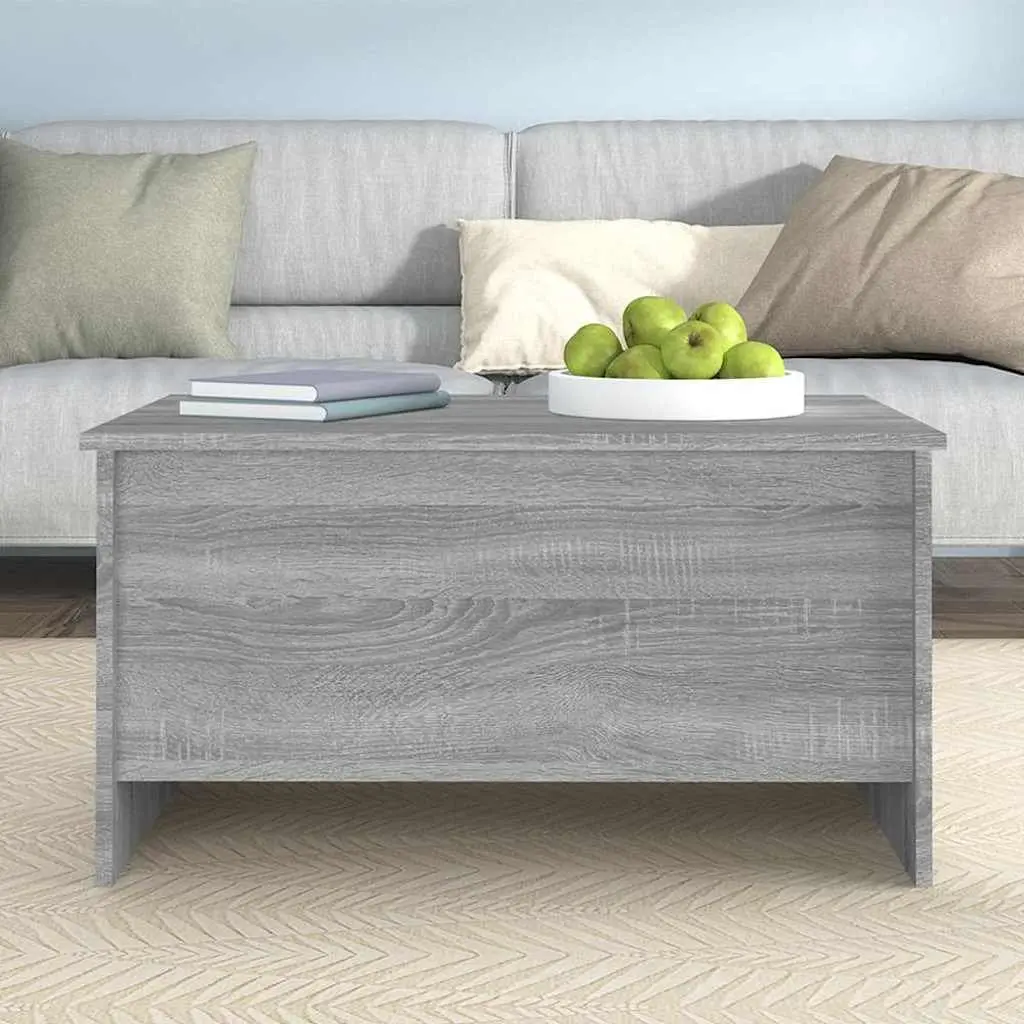 Coffee Table Grey Sonoma Lift-Top Design Hidden Storage Compartment Living Room