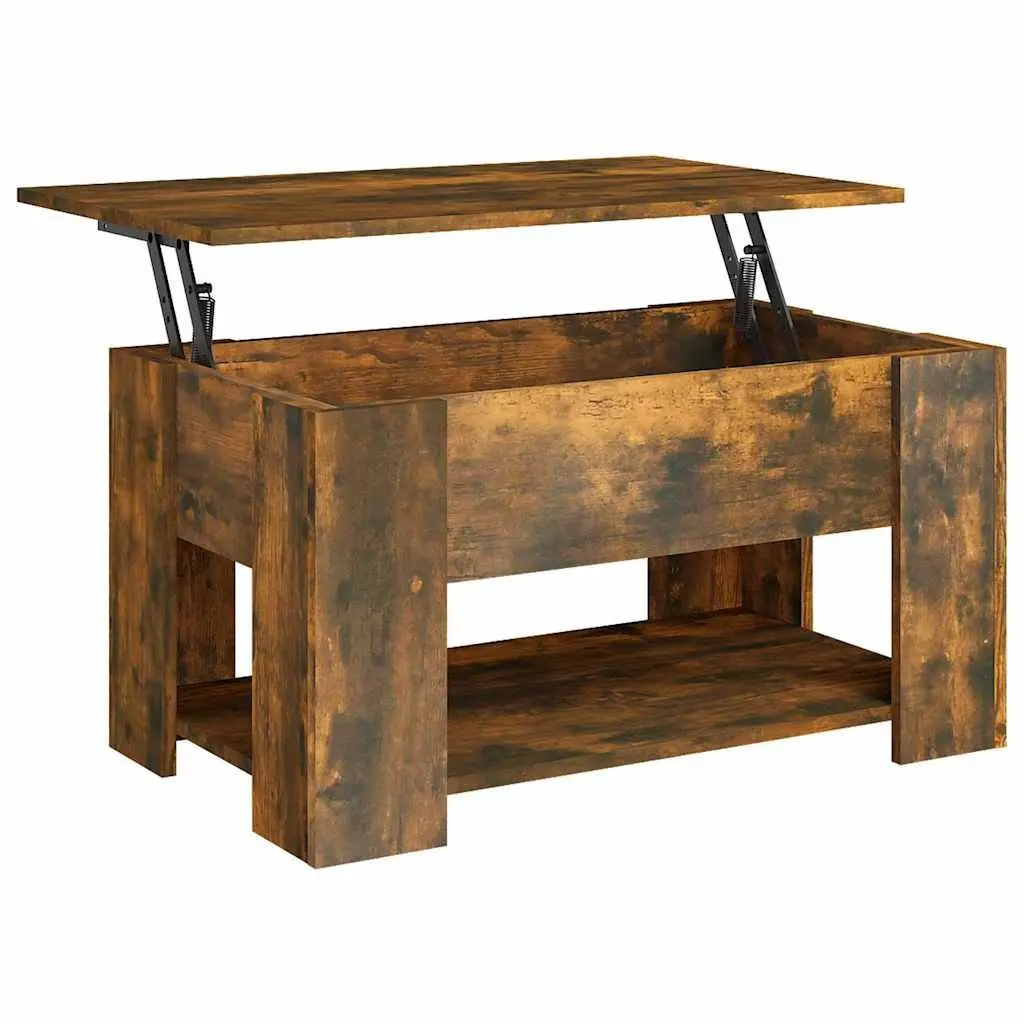 Lift Top Coffee Table in Brown Engineered Wood