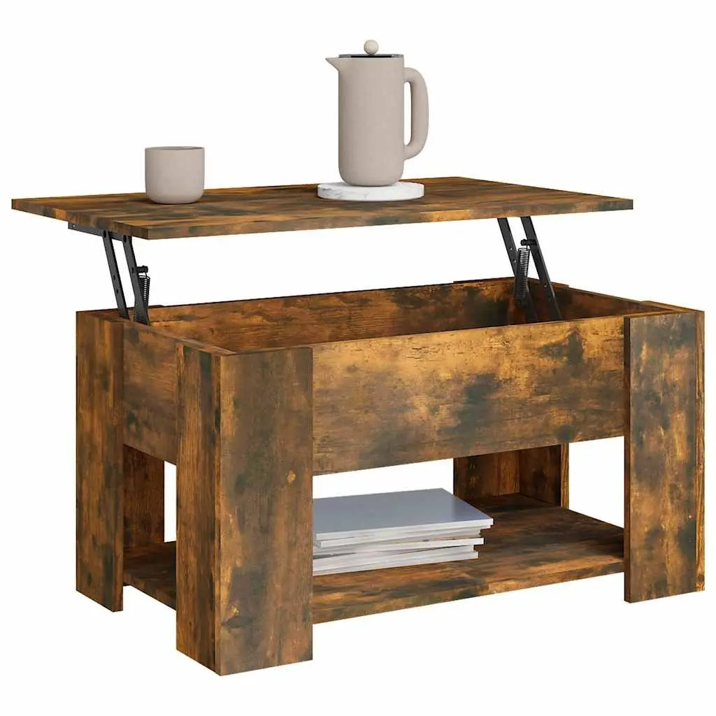 Lift Top Coffee Table in Brown Engineered Wood