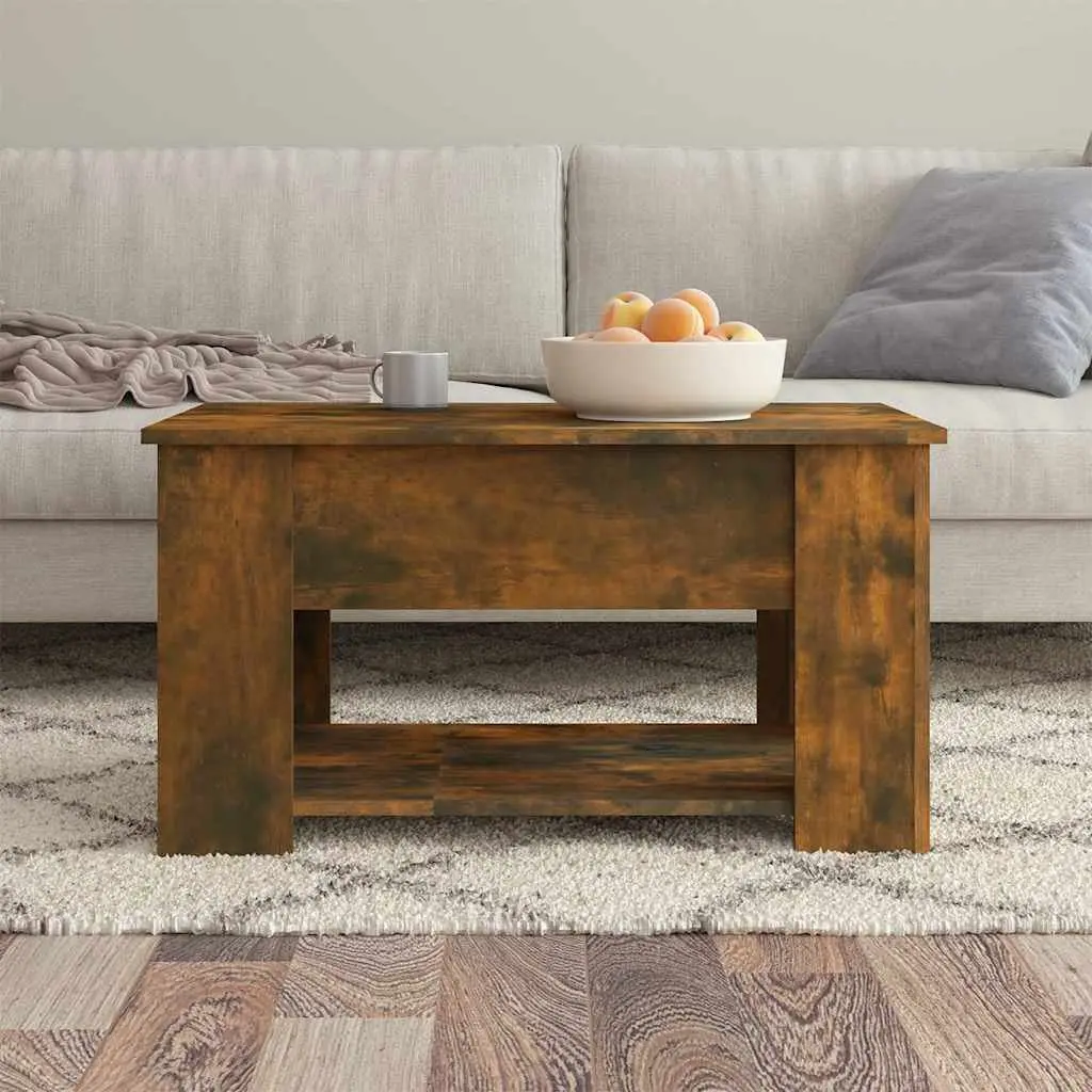 Lift Top Coffee Table in Brown Engineered Wood