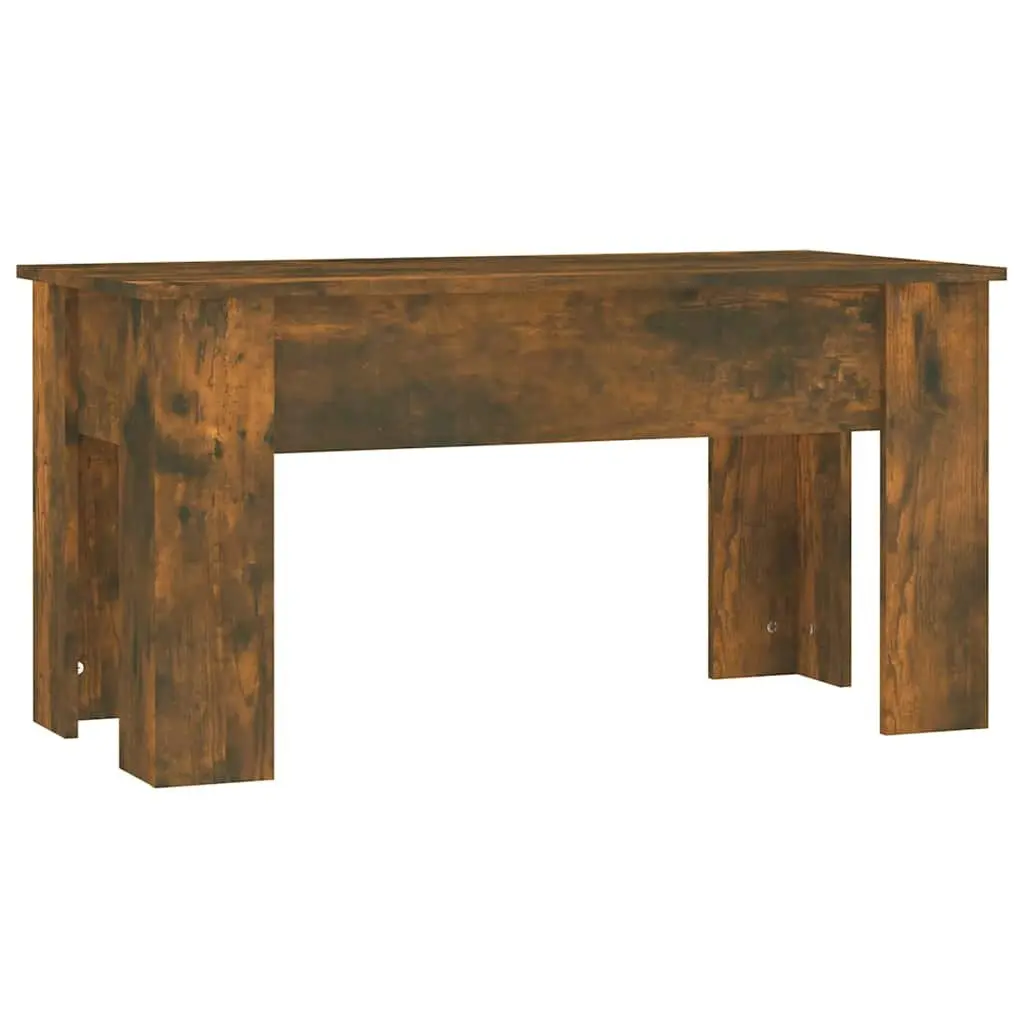 Lift Top Coffee Table Brown Engineered Wood Living Room Storage Desk Furniture
